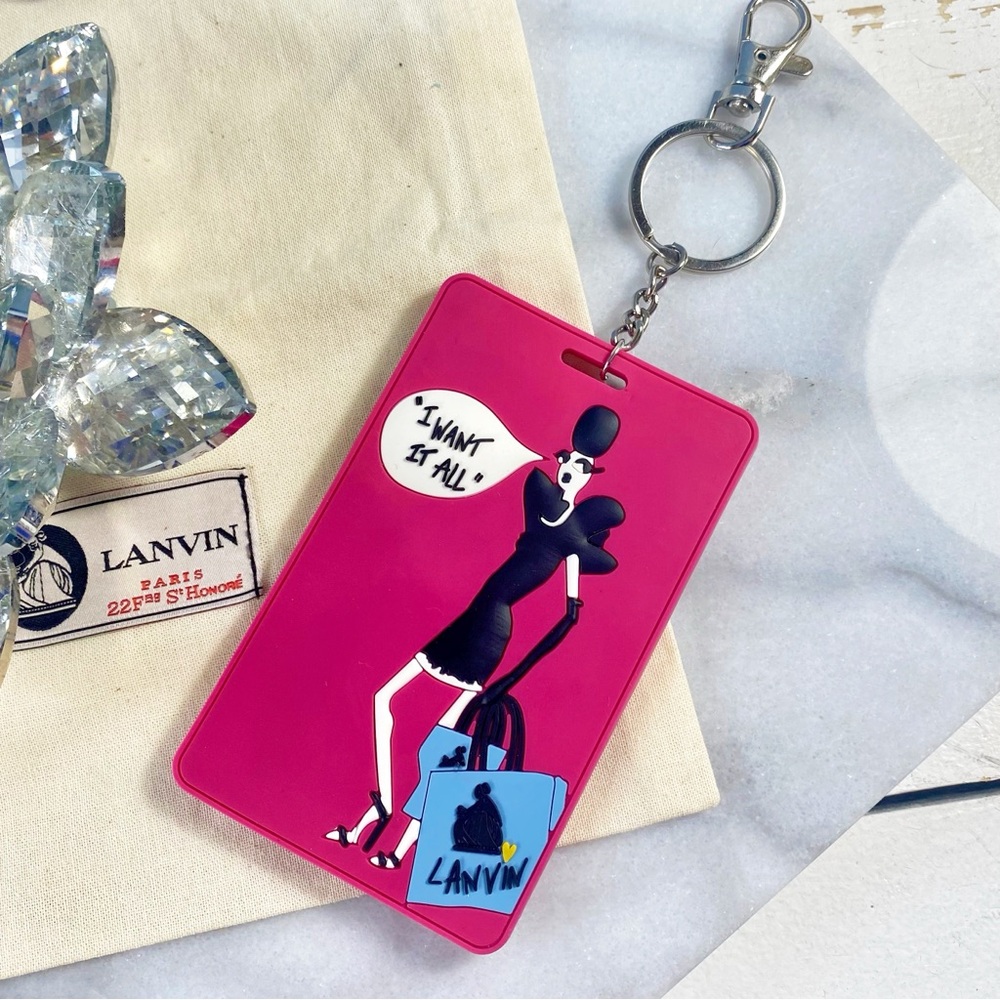 Lanvin Rubber Cartoon Bag Charm Photo Holder